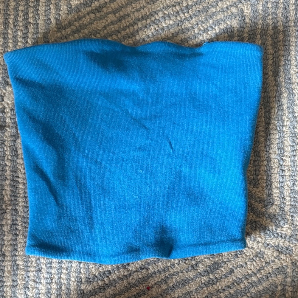 Zara Blue Tube Top